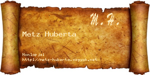 Metz Huberta névjegykártya